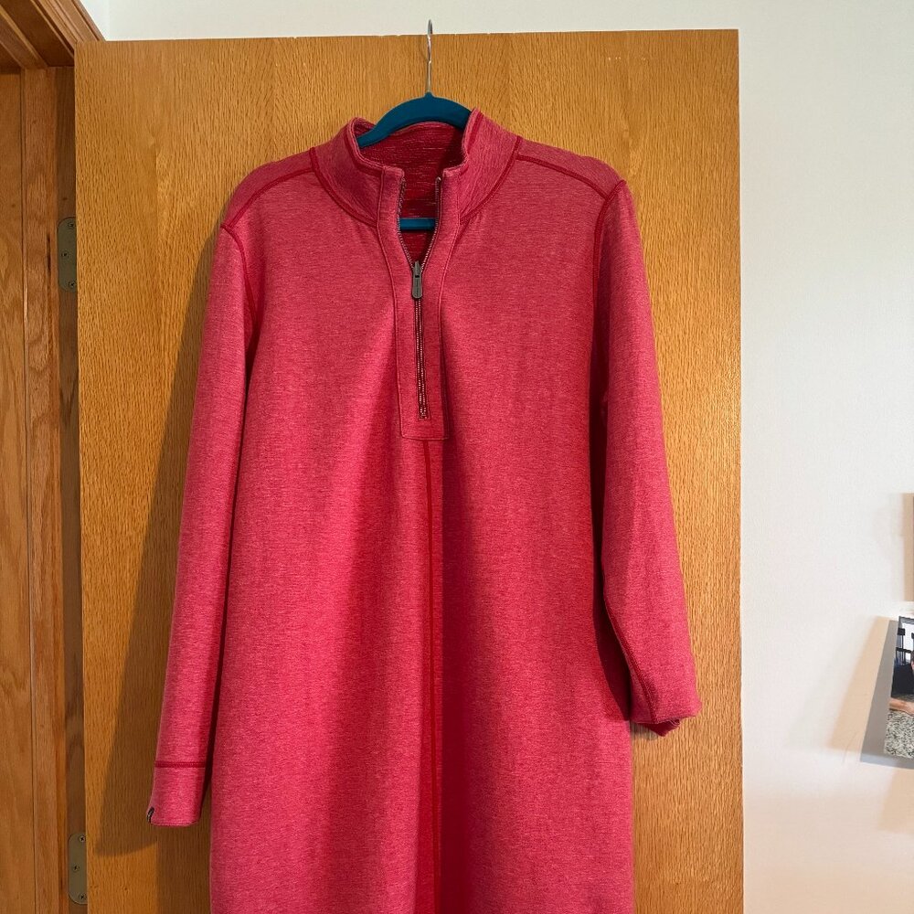 TOMMY BAHAMA SZ XL RED LONG SLEEVE TUNIC/DRESS EUC REVERSIBLE